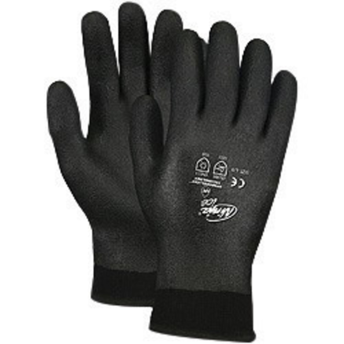 Memphis Glove 2X Black Ninja® ICE FC 7 Gauge Acrylic Terry Lined General Purpose Cold Weather Gloves With Knit Wrist, 15 Gauge N
