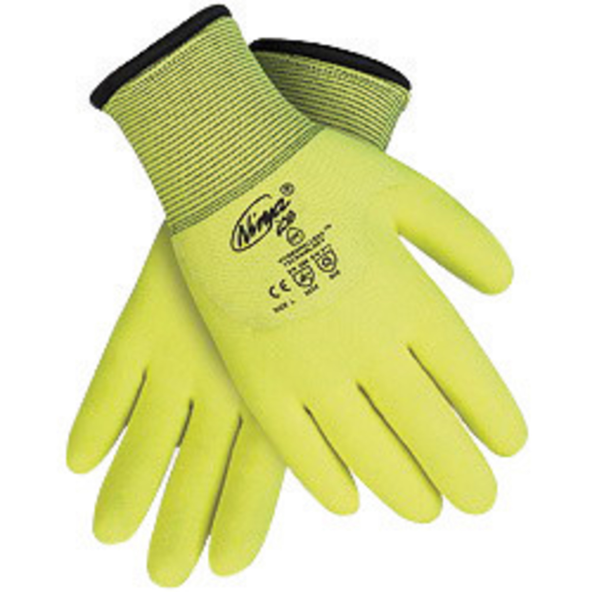 Memphis Glove Medium Hi-Viz Yellow Ninja® ICE 7 Gauge Acrylic Terry Lined General Purpose Cold Weather Gloves With Knit Wrist, 1