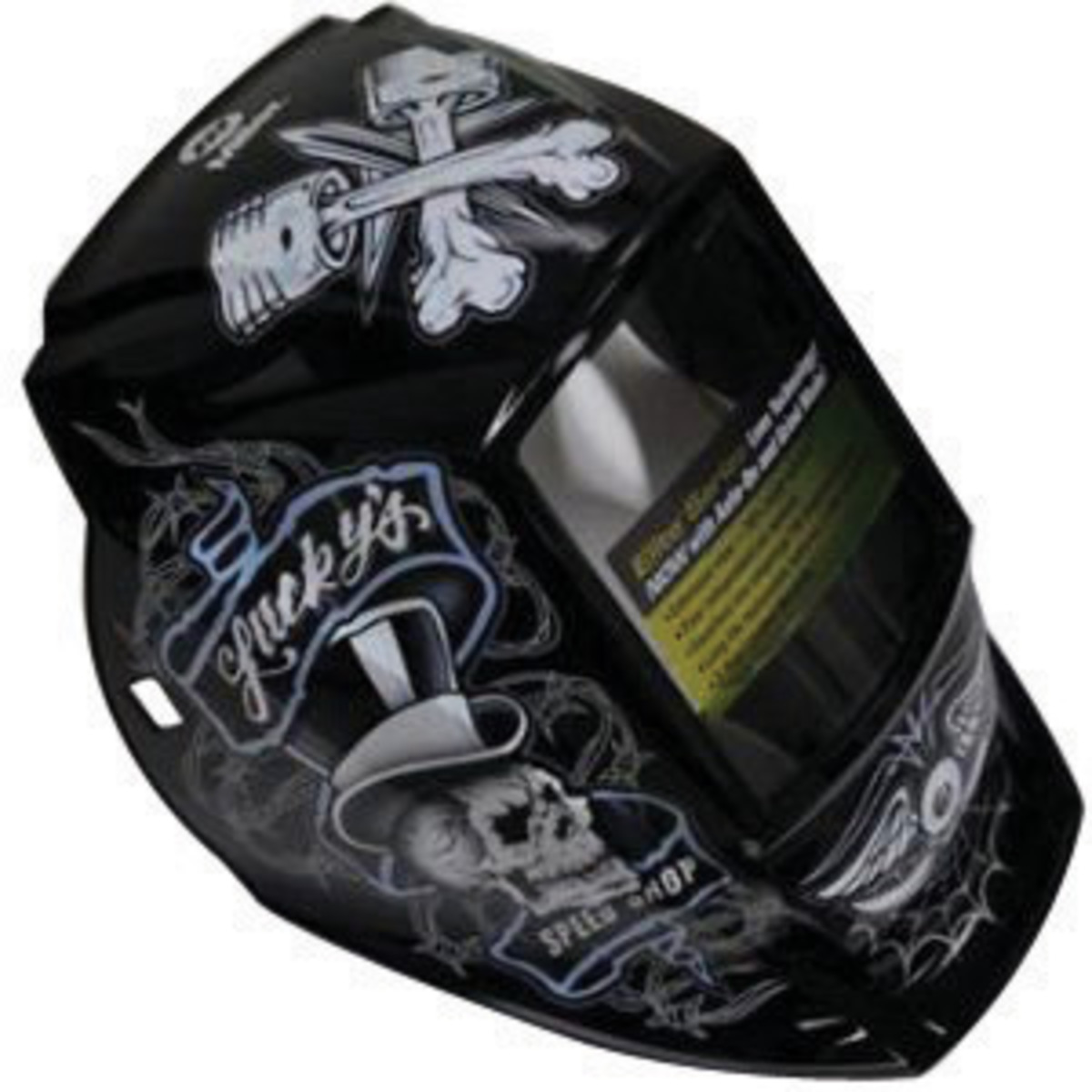 Miller® Black And Gray Elite™ Series Welding Helmet Shell With  Lucky’s Speed Shop™ Graphics