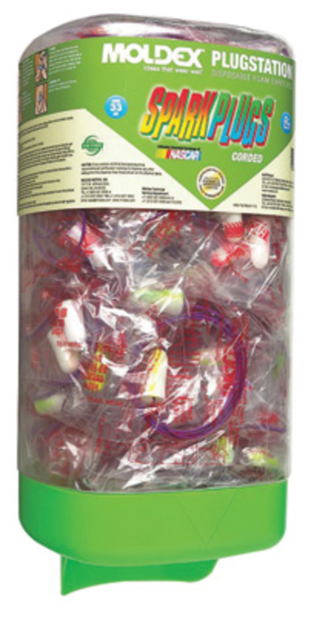 Moldex PlugStationSparkPlugs Tapered Foam Earplug Dis MOL6880 for sale online at autumn supply