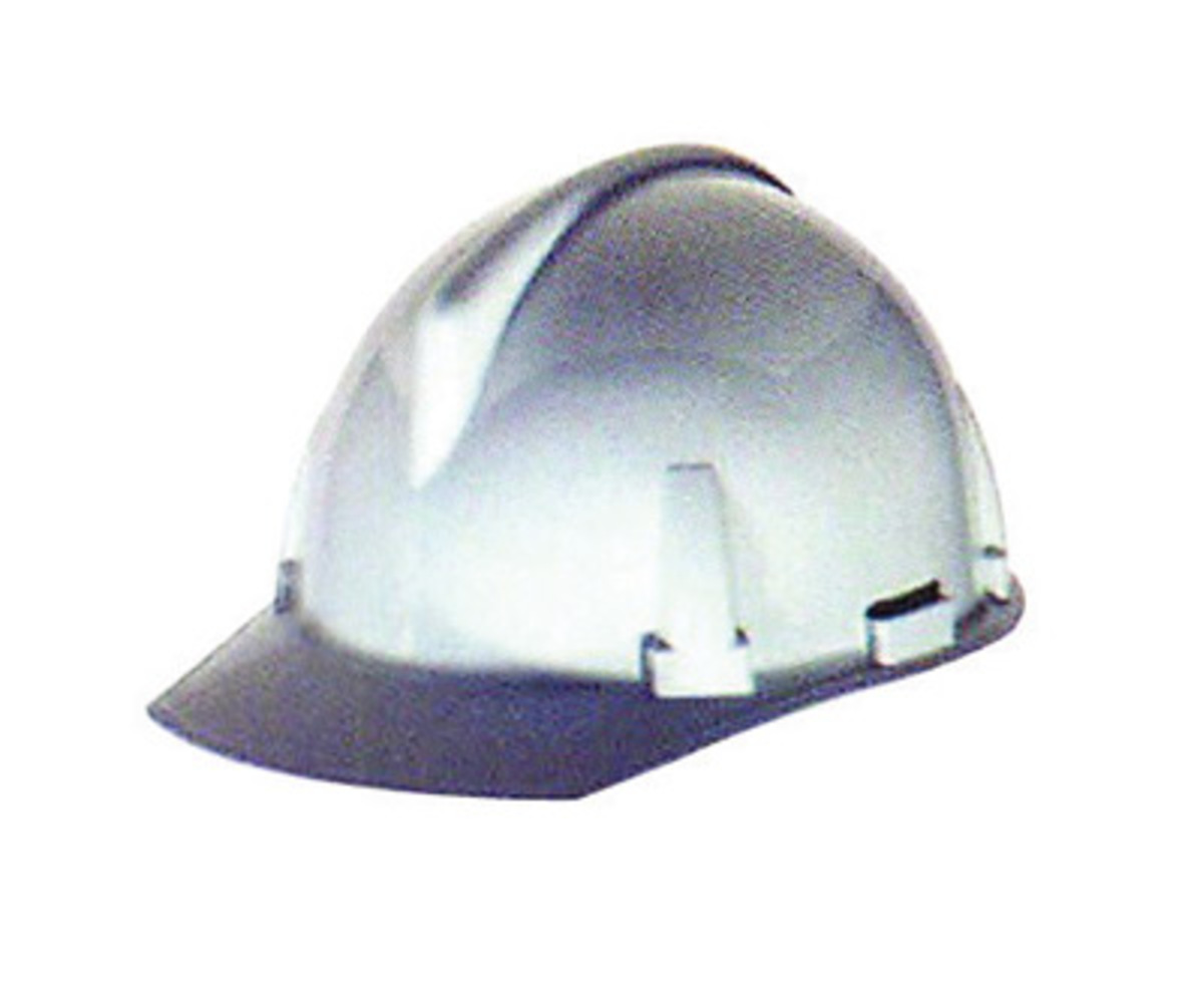 MSA White Polyethylene Cap Style Hard Hat With Ratchet/4 Point Ratchet Suspension