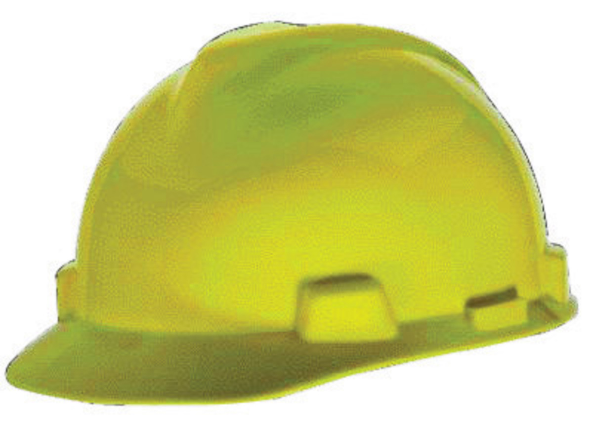 MSA Yellow Polyethylene Cap Style Hard Hat With 1-Touch™ Suspension