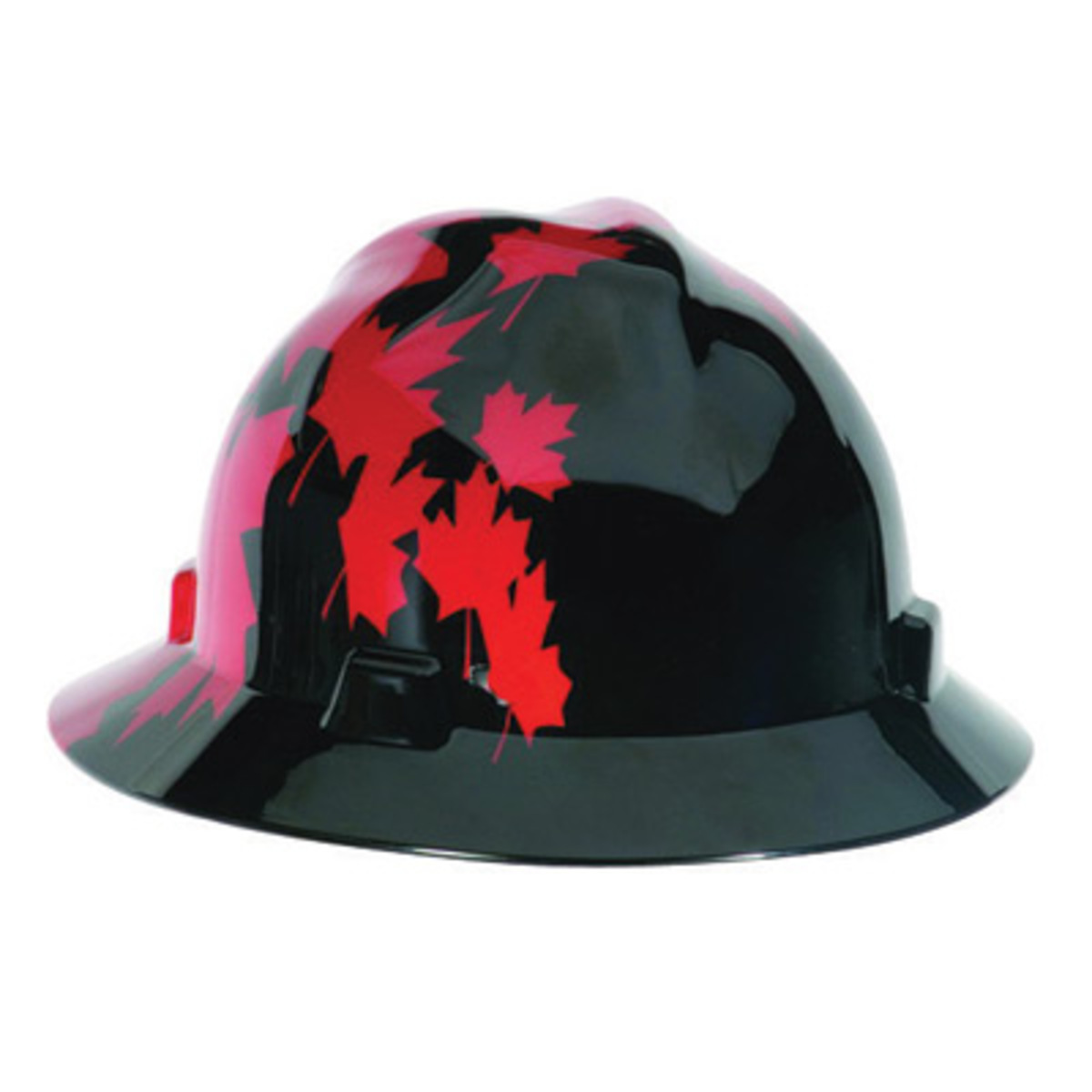 MSA Black Plastic Full Brim Hard Hat With Ratchet/4 Point Ratchet Suspension