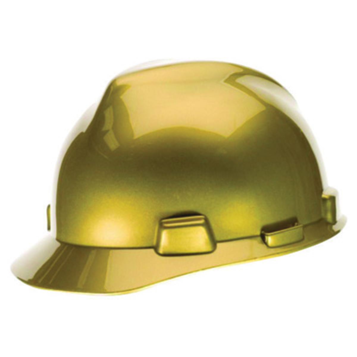 MSA Yellow Polyethylene Cap Style Hard Hat With Ratchet/4 Point Ratchet Suspension