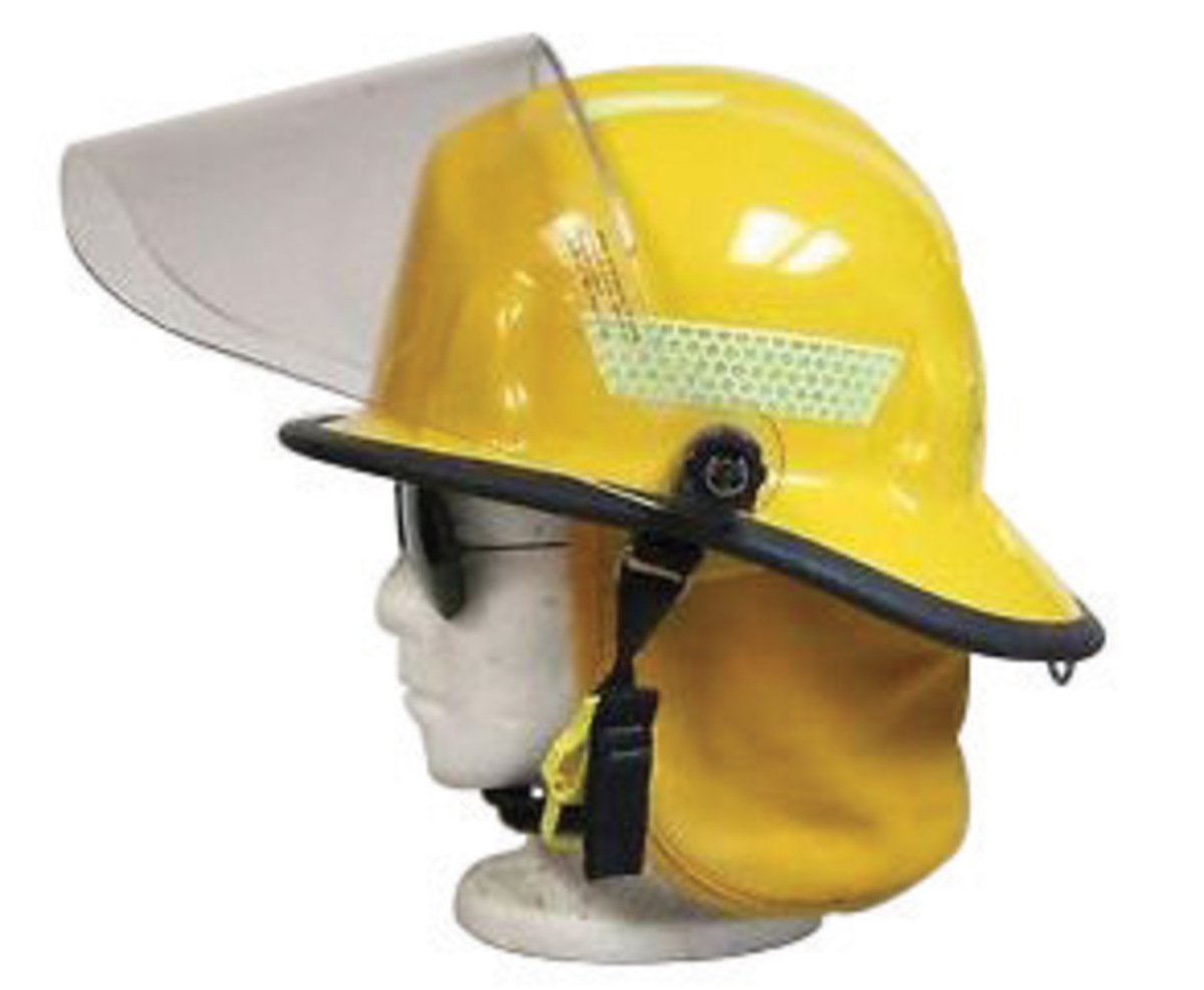 MSA Yellow Cairns® Thermoplastic Cap Style Fire Helmet With Ratchet Suspension