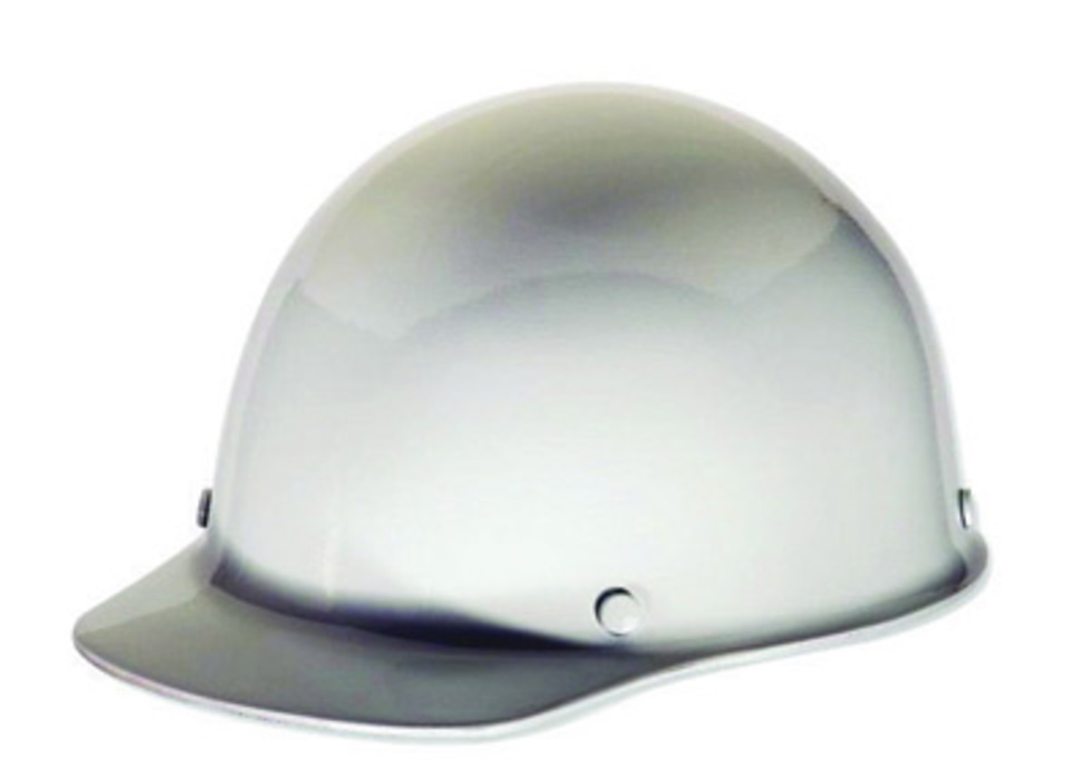 MSA White Phenolic Cap Style Hard Hat With Pinlock/4 Point Pinlock Suspension