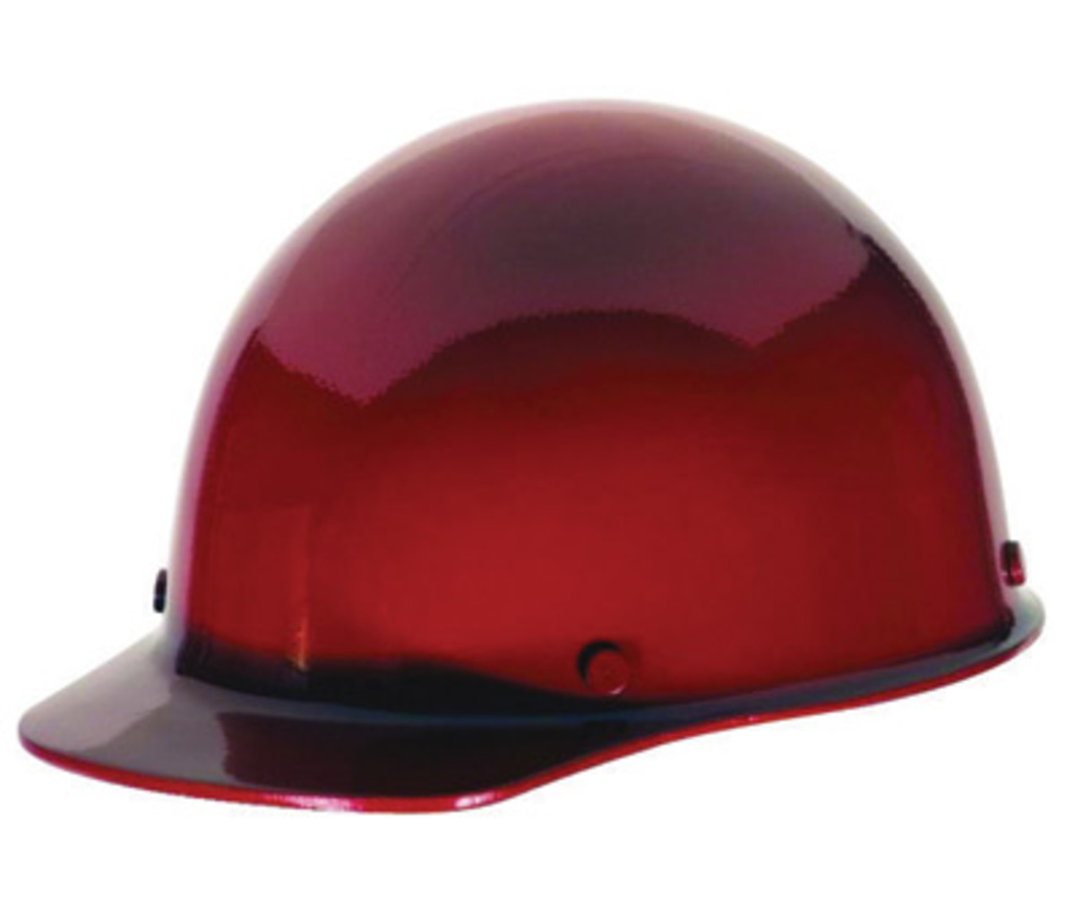 MSA Red Phenolic Cap Style Hard Hat With Pinlock/4 Point Pinlock Suspension