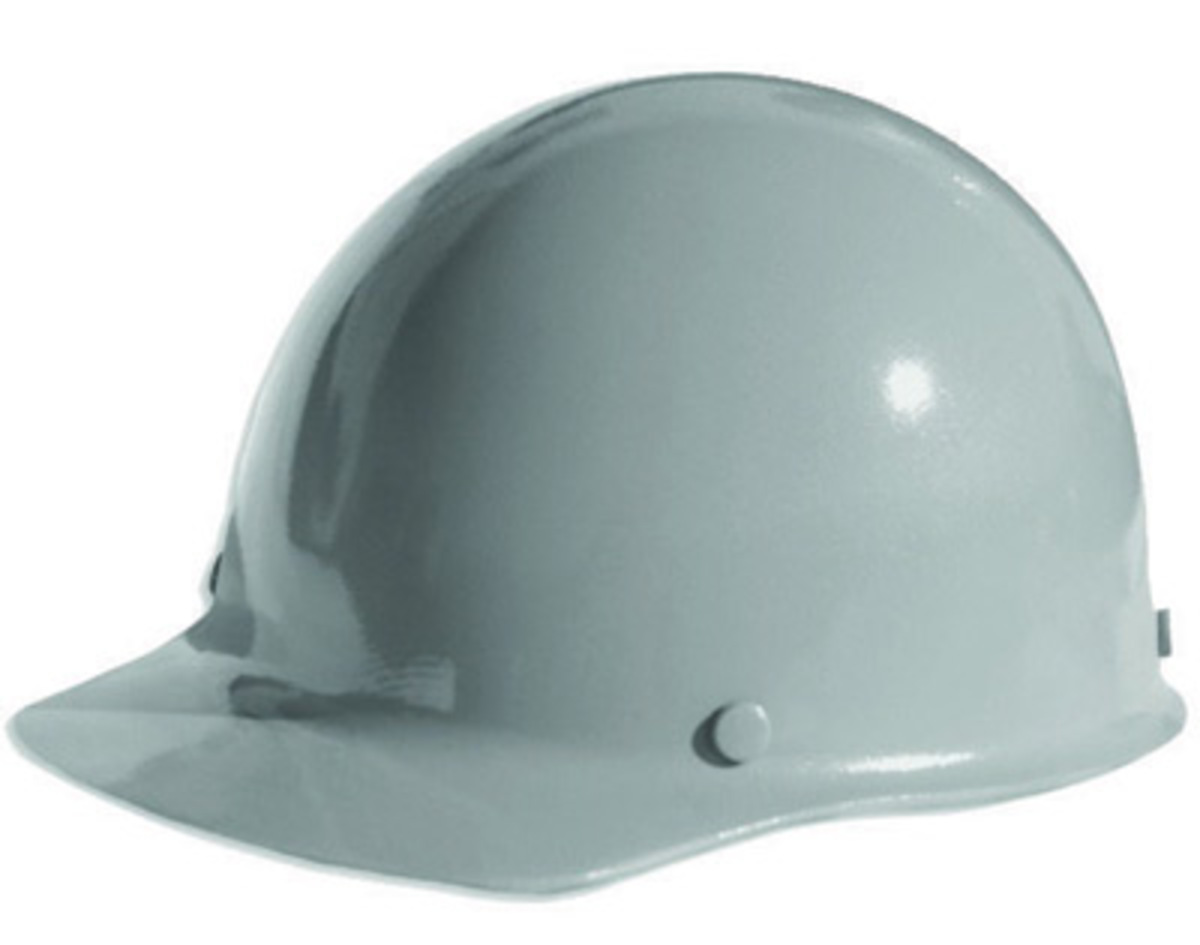 MSA Gray Phenolic Cap Style Hard Hat With Pinlock/4 Point Pinlock Suspension