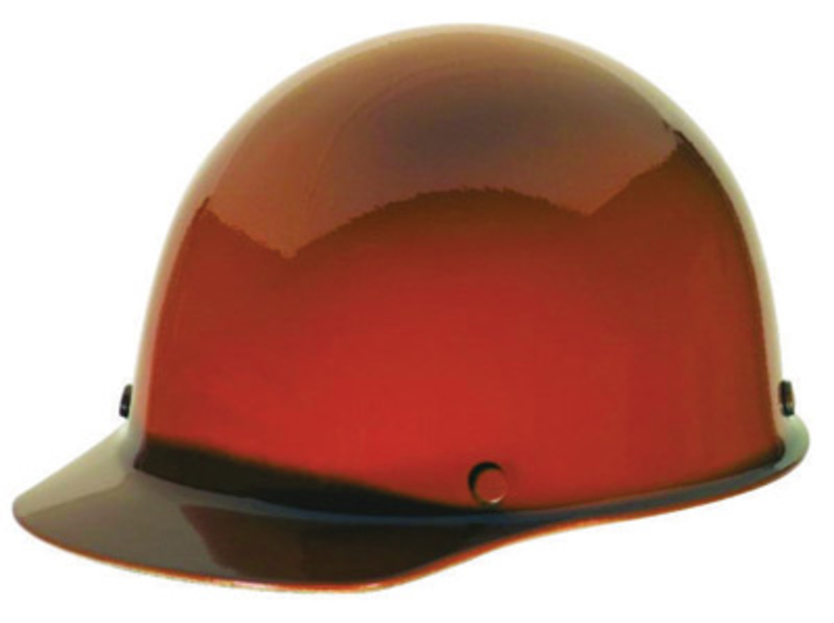 MSA Orange Phenolic Cap Style Hard Hat With Pinlock/4 Point Pinlock Suspension