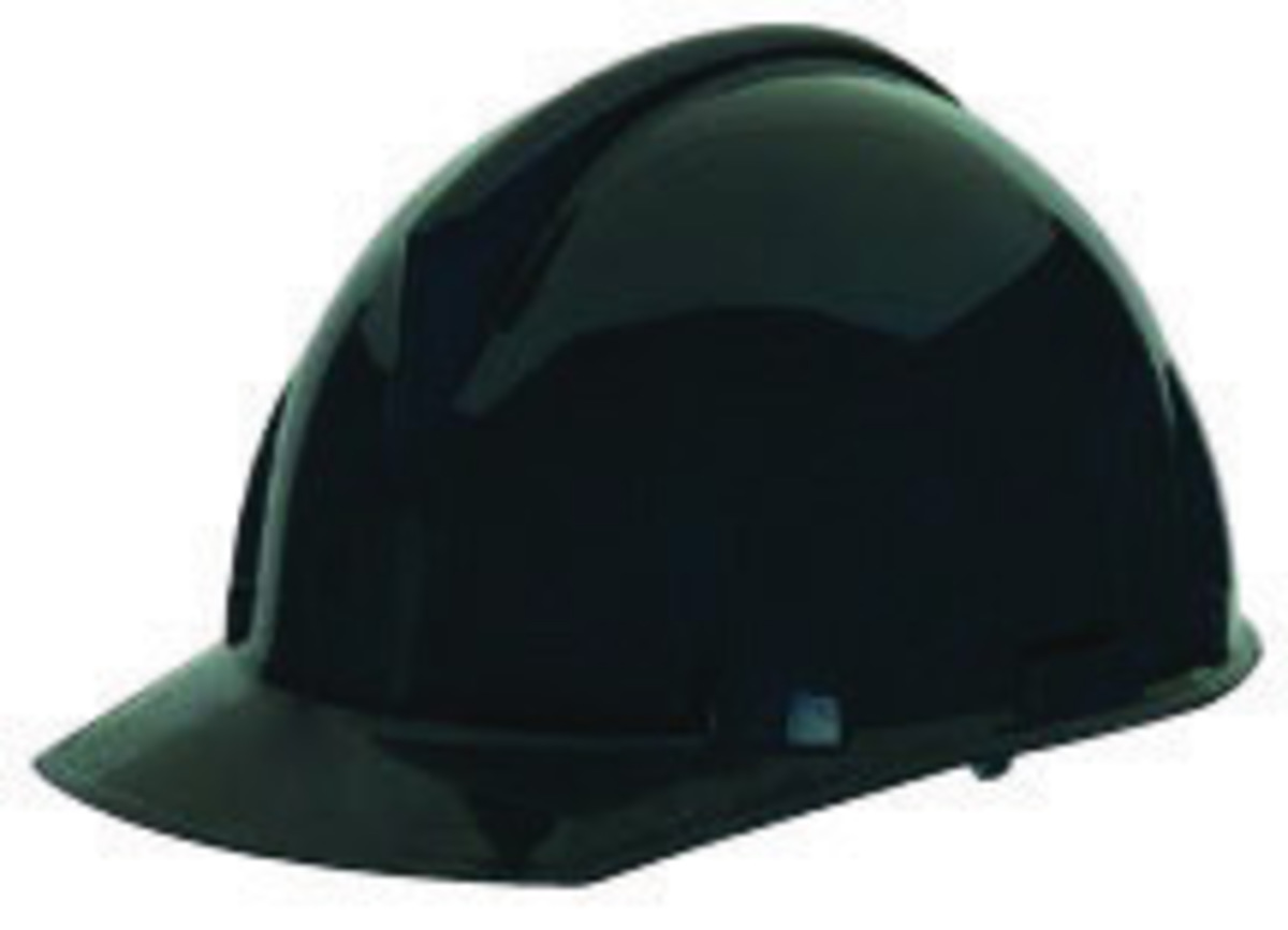 MSA Black Polycarbonate Cap Style Hard Hat With Pinlock/4 Point Pinlock Suspension