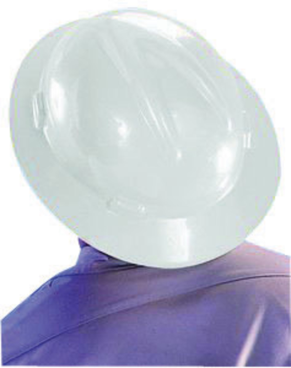 MSA White Polyethylene Full Brim Hard Hat With Pinlock/4 Point Pinlock Suspension