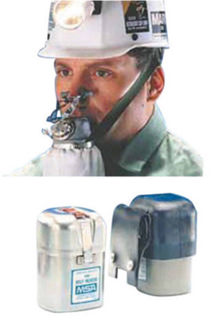 MSA One Size Fits Most W-65 Self Rescuer Series Mouthbit Air Purifying Respirator (Availability restrictions apply.)