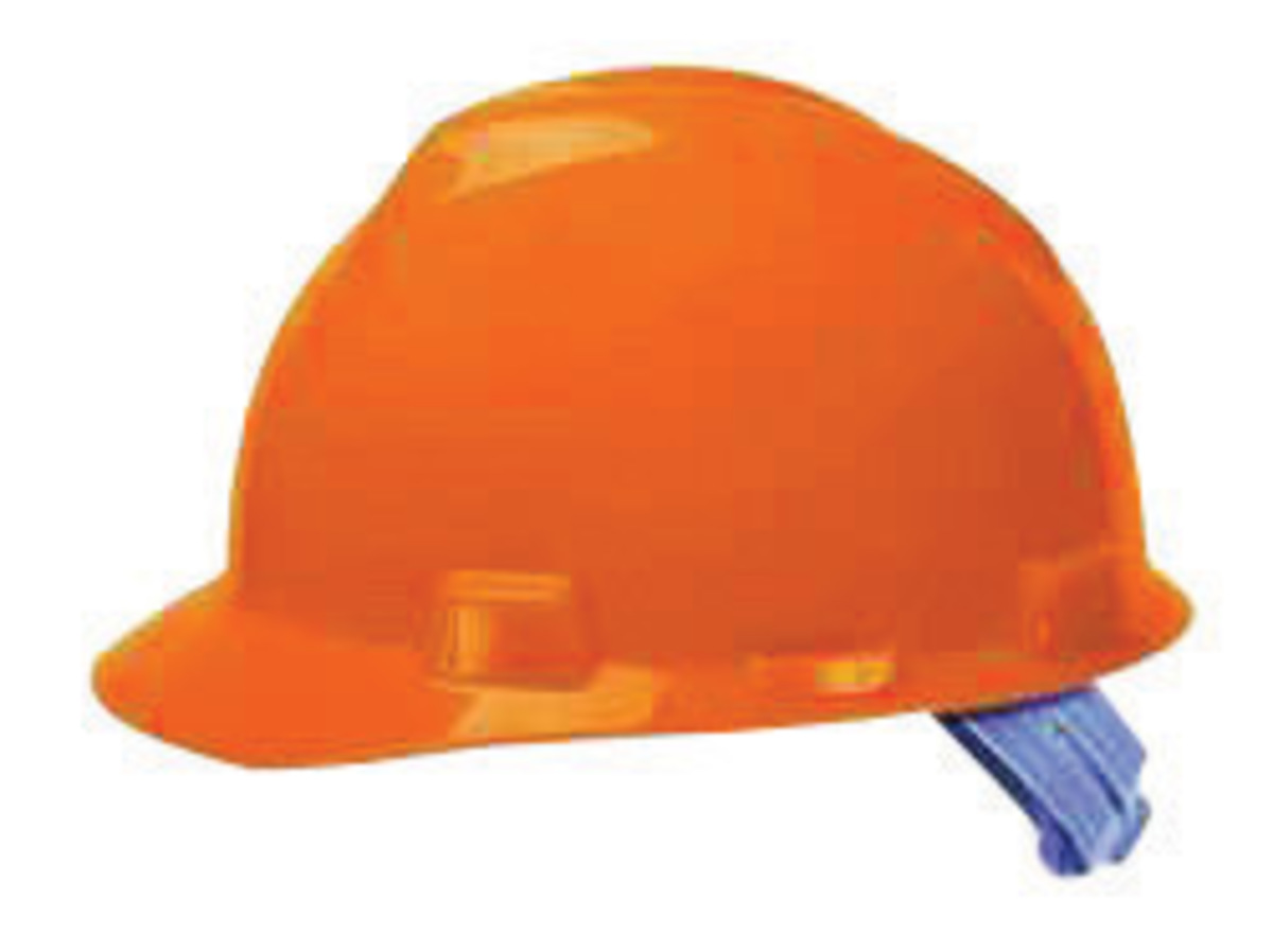 MSA Orange Polyethylene Cap Style Hard Hat With 4 Point Pinlock/Pinlock Suspension