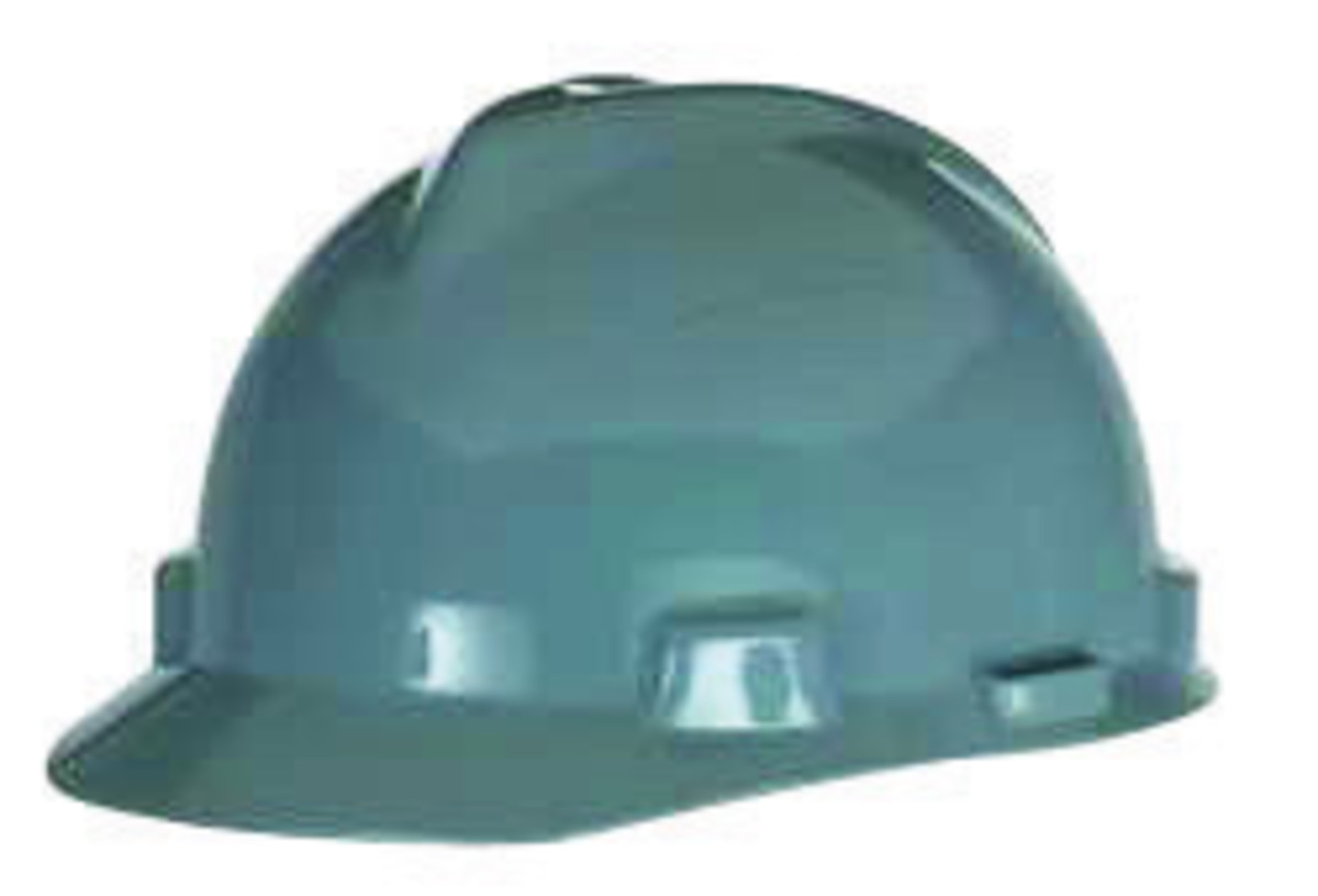 MSA Gray Polyethylene Cap Style Hard Hat With Pinlock/4 Point Pinlock Suspension