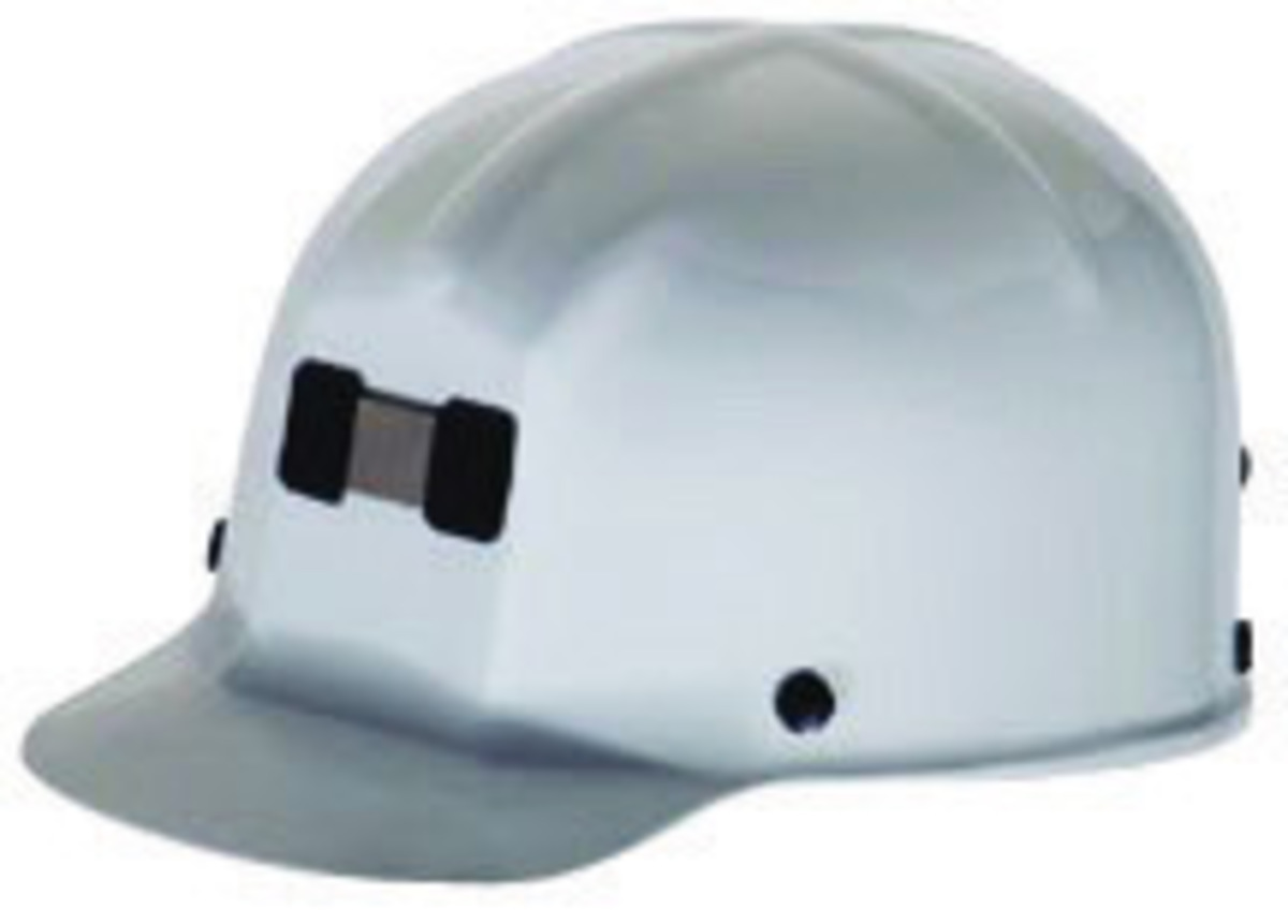 MSA White Polycarbonate Cap Style Hard Hat With Ratchet/4 Point Ratchet Suspension