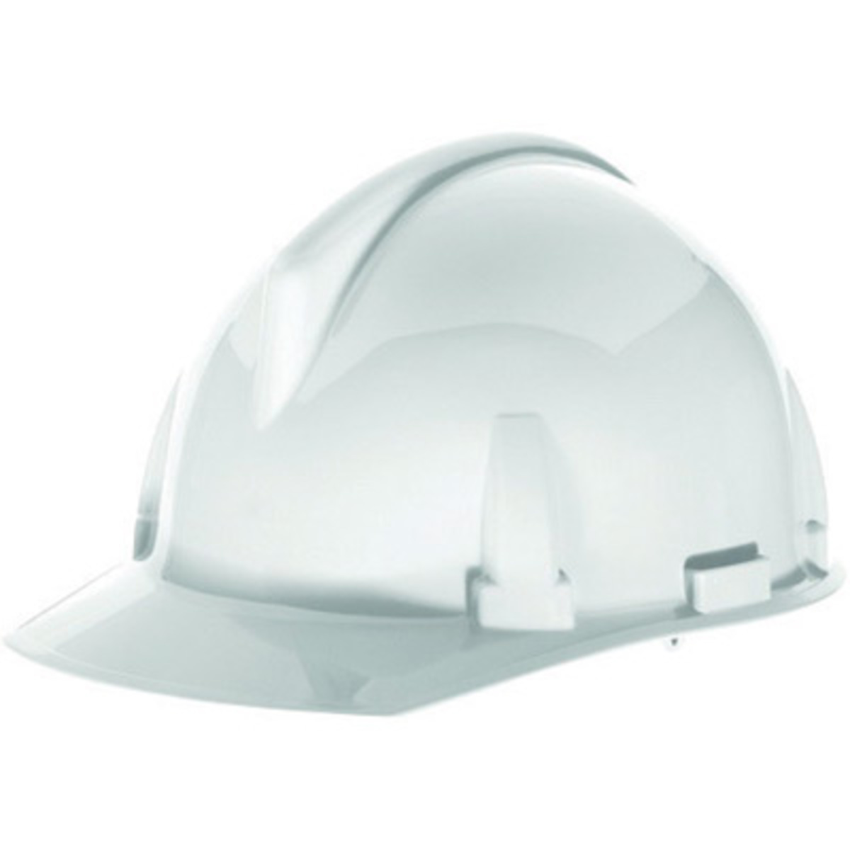 MSA White Polycarbonate Cap Style Hard Hat With Ratchet/4 Point Ratchet Suspension