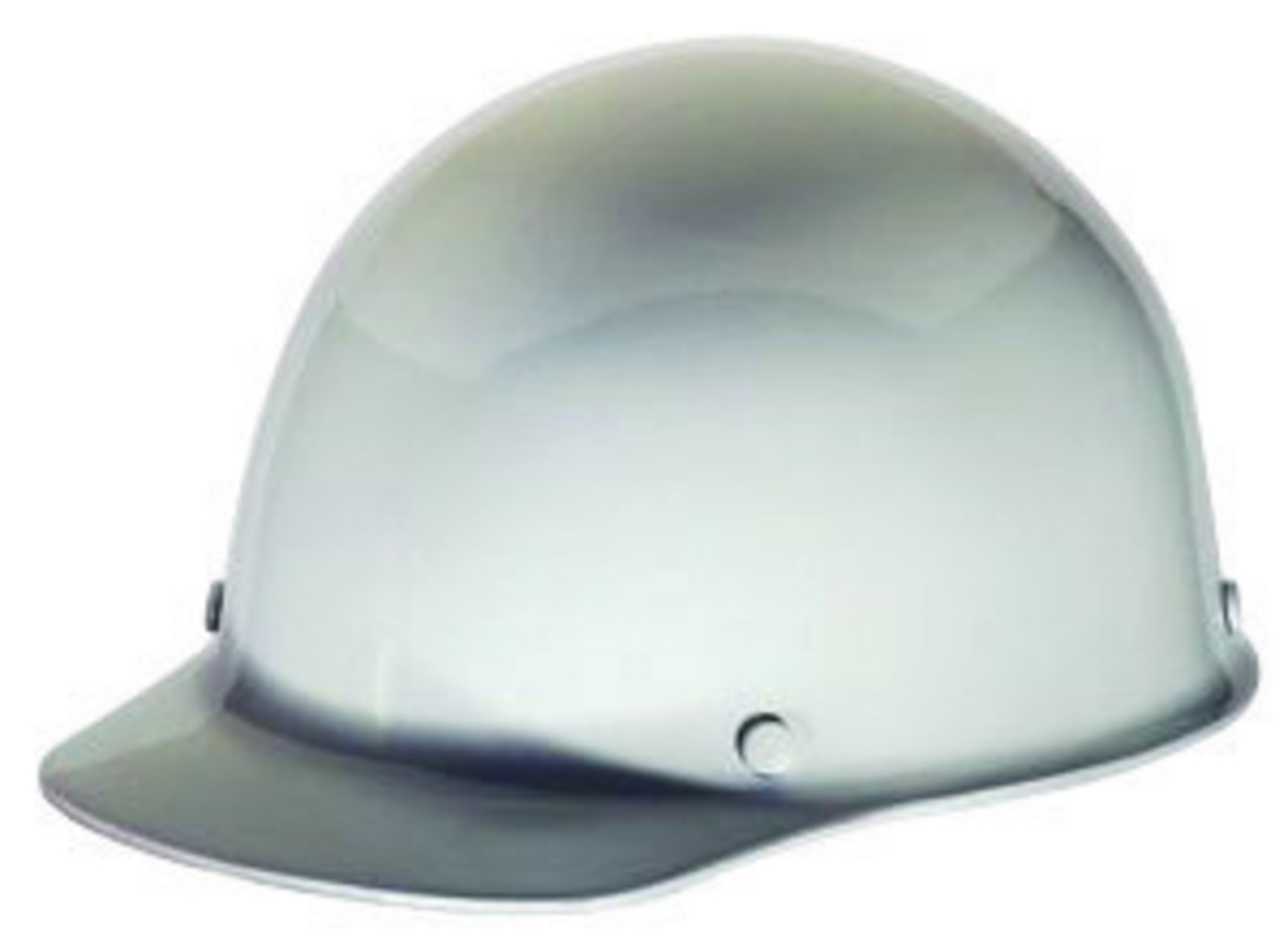 MSA White Phenolic Cap Style Hard Hat With Ratchet/4 Point Ratchet Suspension