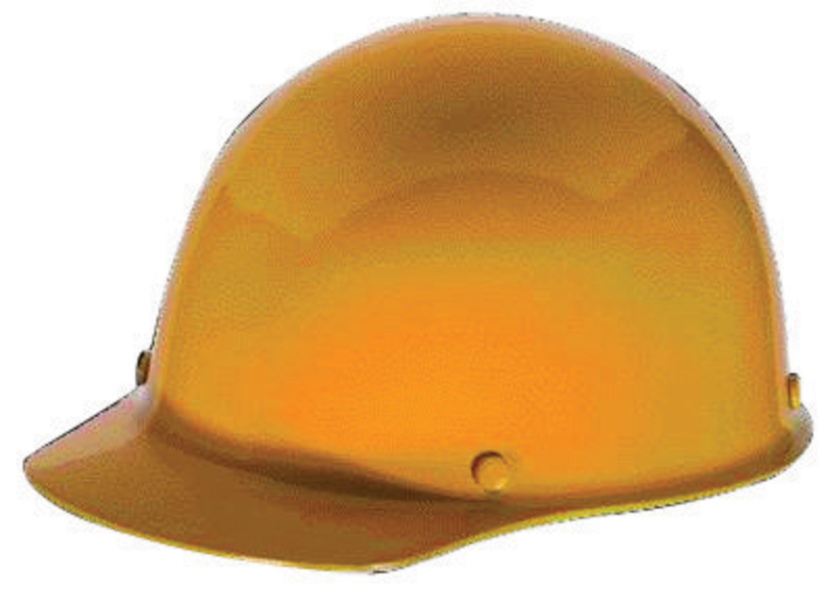 MSA Yellow Phenolic Cap Style Hard Hat With Ratchet/4 Point Ratchet Suspension