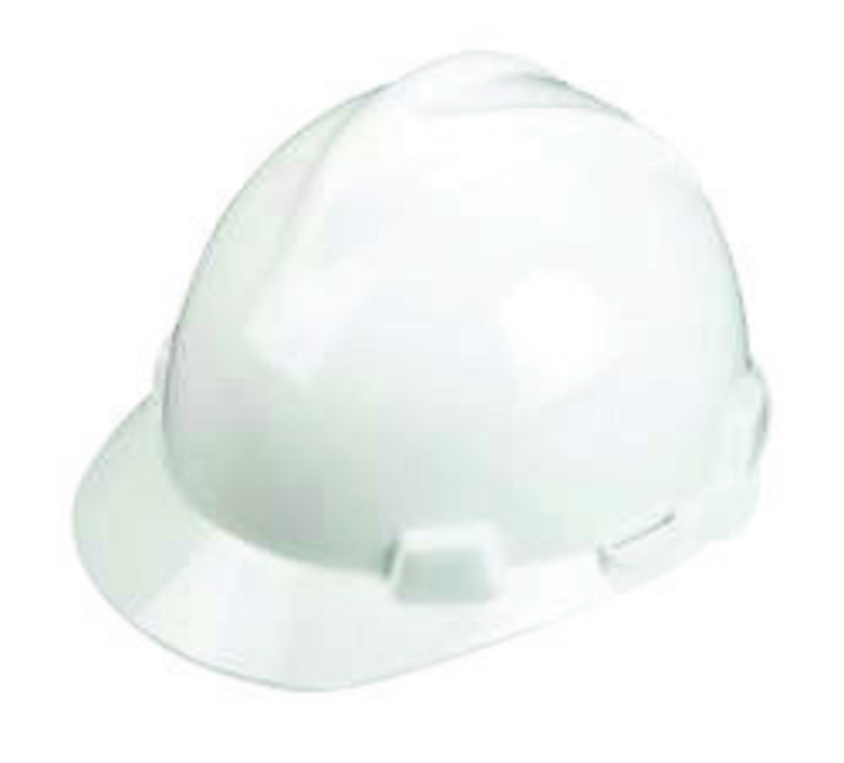 MSA White Polyethylene Cap Style Hard Hat With 4 Point Ratchet/Ratchet Suspension