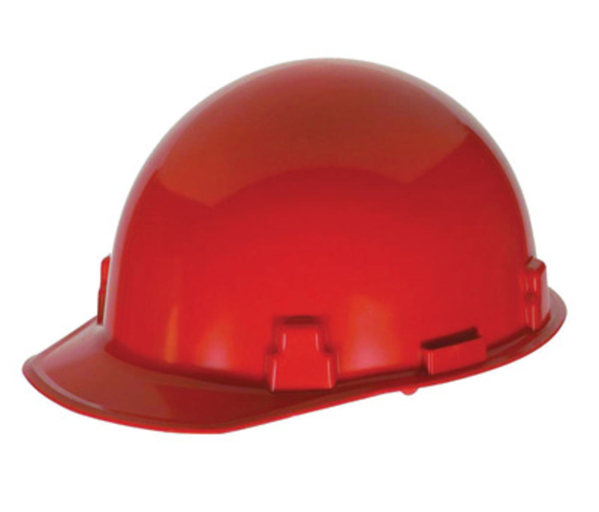 MSA Red Nylon Cap Style Hard Hat With Ratchet/4 Point Ratchet Suspension