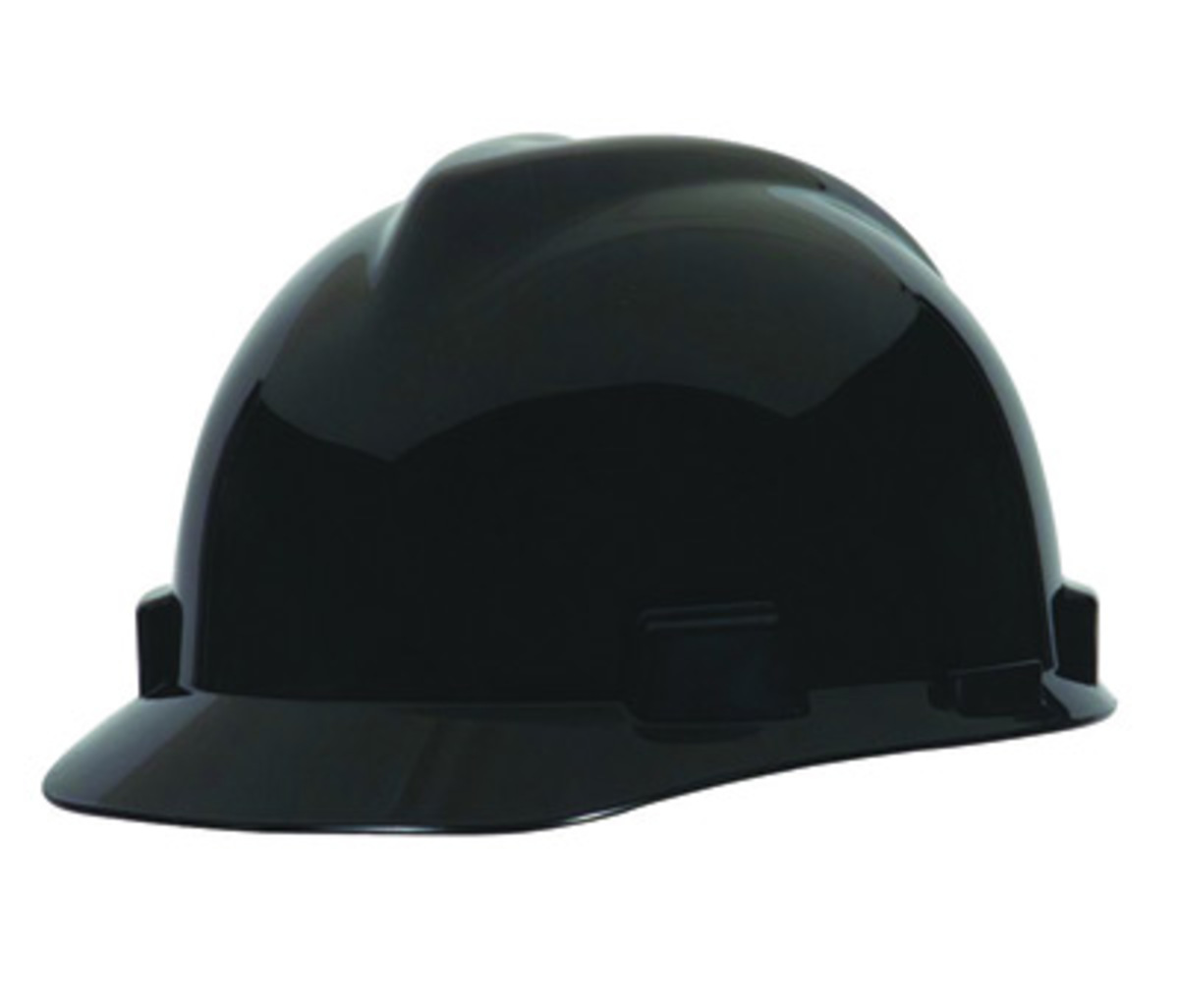MSA Black Polyethylene Cap Style Hard Hat With Ratchet/4 Point Ratchet Suspension