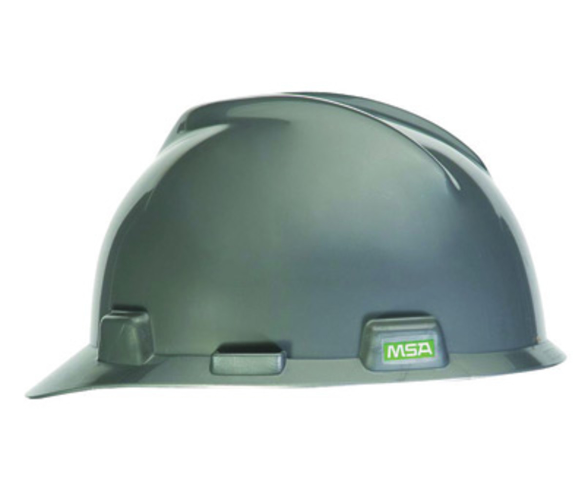 MSA Gray Polyethylene Cap Style Hard Hat With Ratchet/4 Point Ratchet Suspension