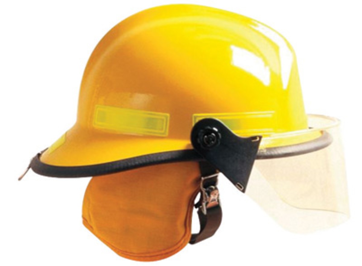 MSA Yellow Cairns® Fiberglass Cap Style Fire Helmet With Ratchet Suspension