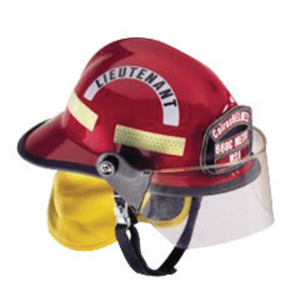 MSA Red Cairns Fiberglass Cap Style Fire Helmet With MSA660DSR for sale online at autumn supply