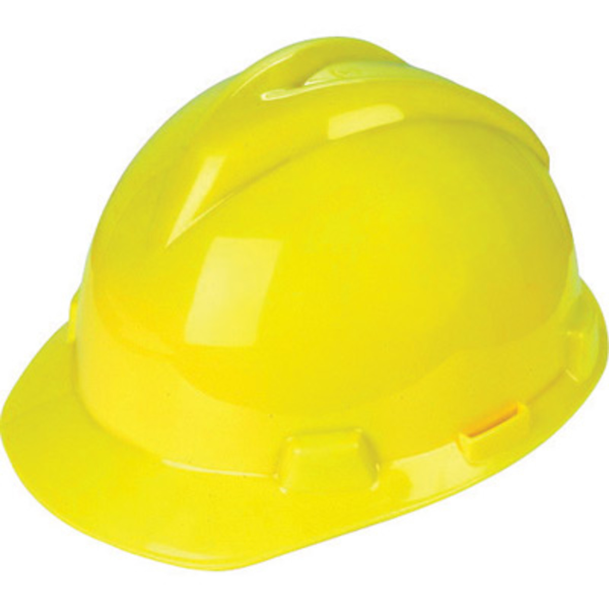 MSA Yellow Polyethylene Cap Style Hard Hat With Ratchet/4 Point Ratchet Suspension