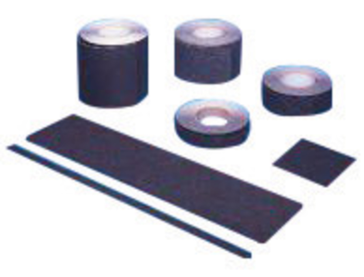 Mutual Industries 2' X 60' Black Aluminum Oxide Non Skid Tape Grit Tape