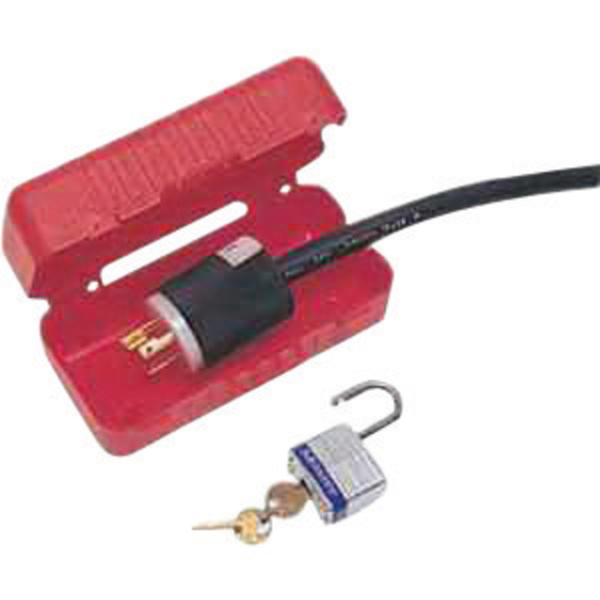 Honeywell Red Polypropylene E-Safe® Single Entry Electric Plug Lockout