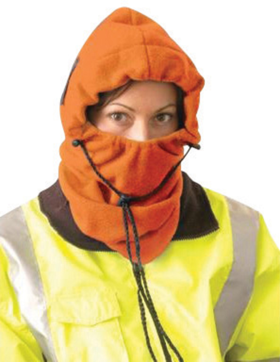 OccuNomix Hi-Viz Orange 100% Polyester Plush Fleece Hot Rods® 3-In-1 Balaclava