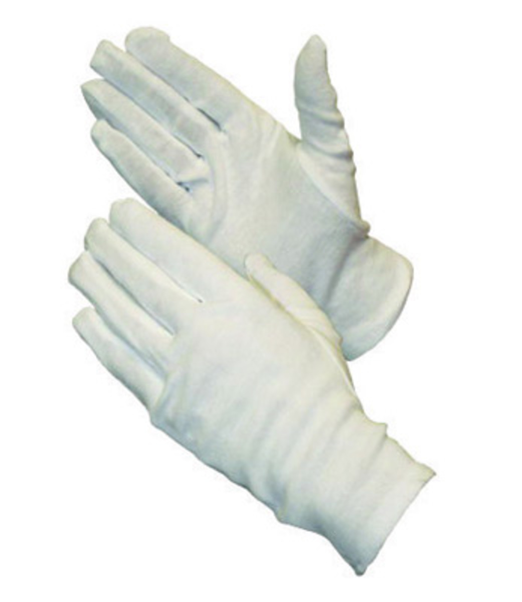 PIP® Large Cabaret™ Light Weight Cotton Inspection Gloves With Open Cuff