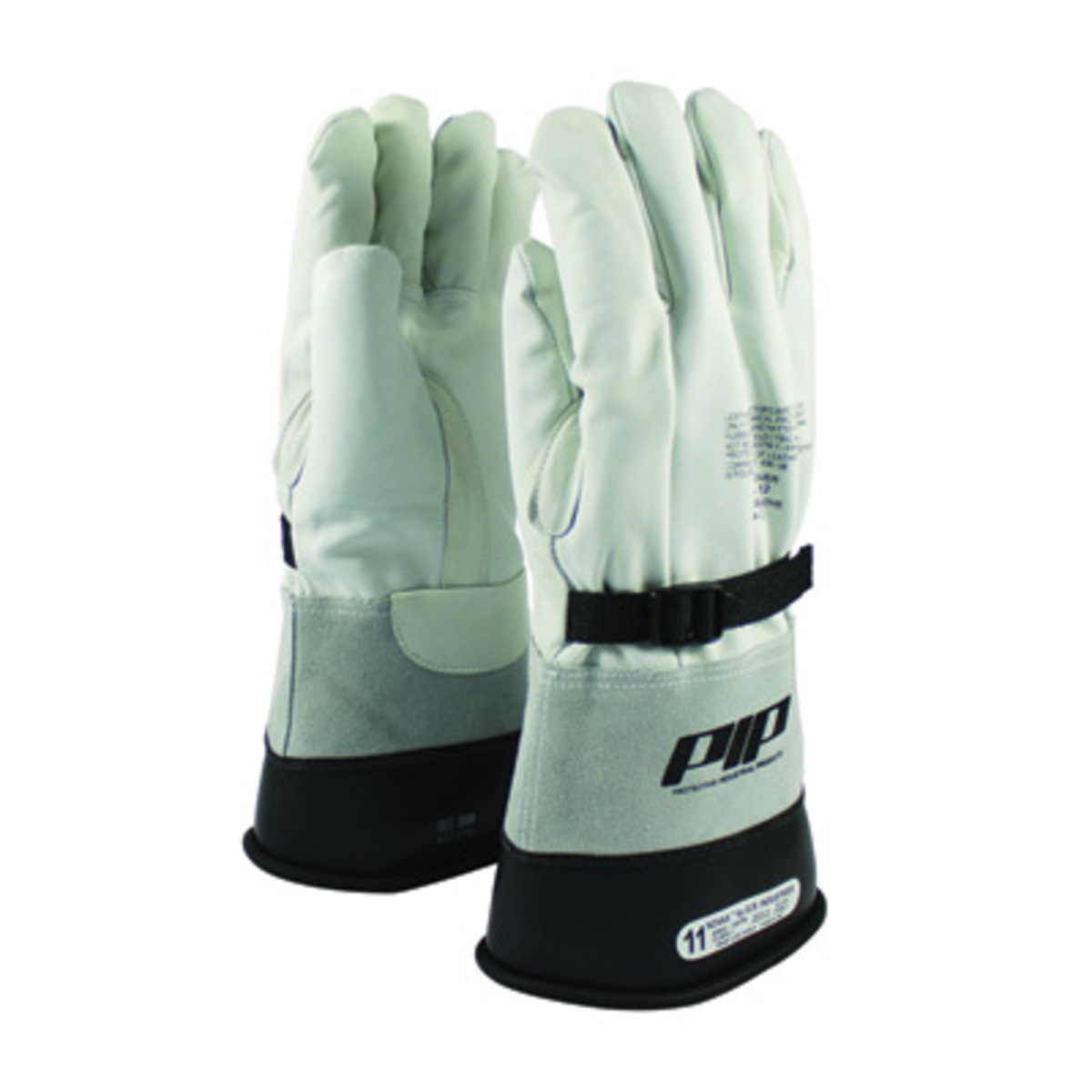 PIP® Size 10 White Top Grain Goatskin Class 1 - 2 Linesmens Gloves
