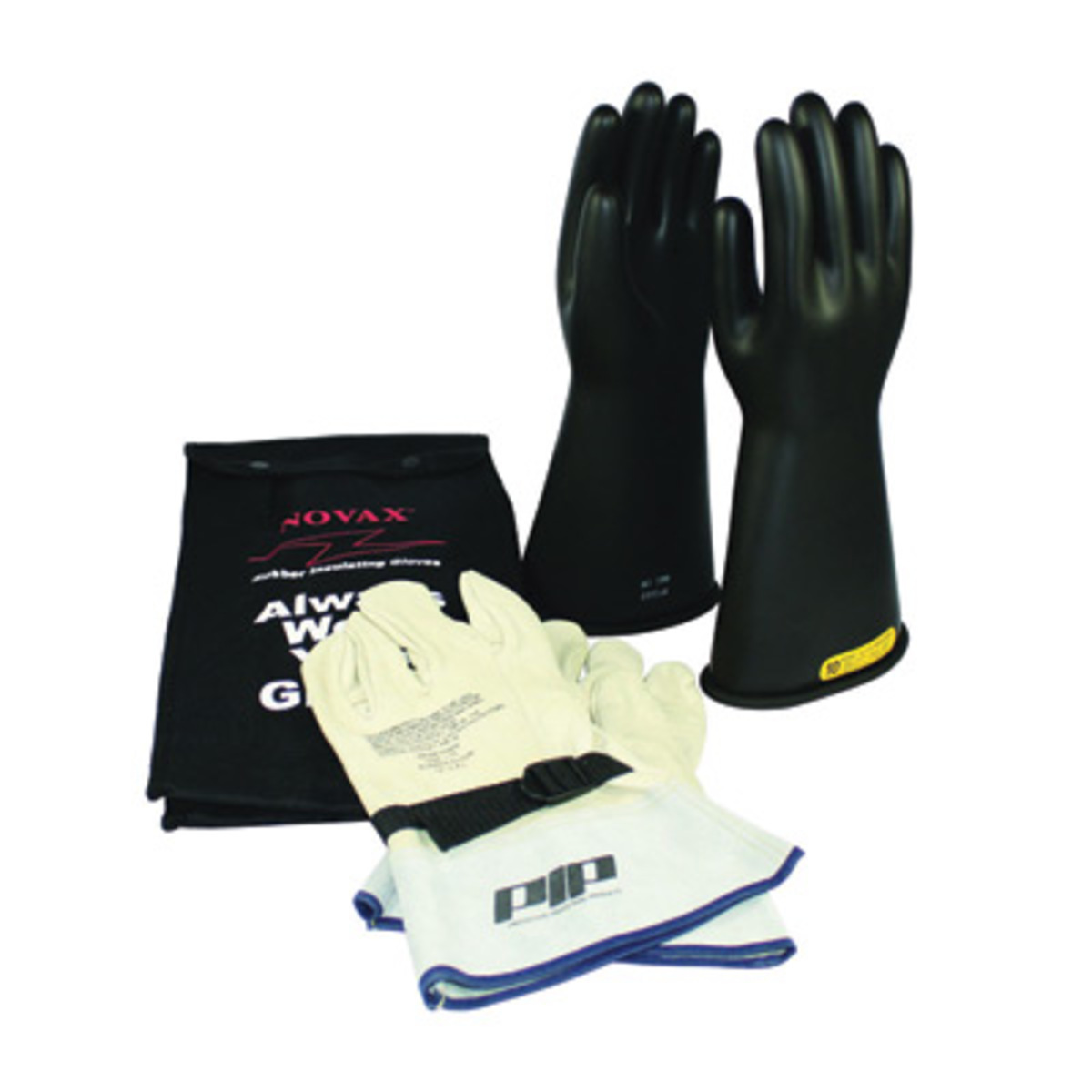 PIP® Size 10 Black Rubber Class 2 Linesmens Gloves PIP® Size 10 Black Rubber Class 2 Linesmens Gloves