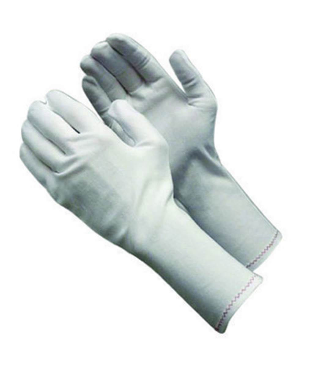 PIP® Large CleanTeam® Medium Weight Nylon Inspection Gloves With Rolled Hem Cuff