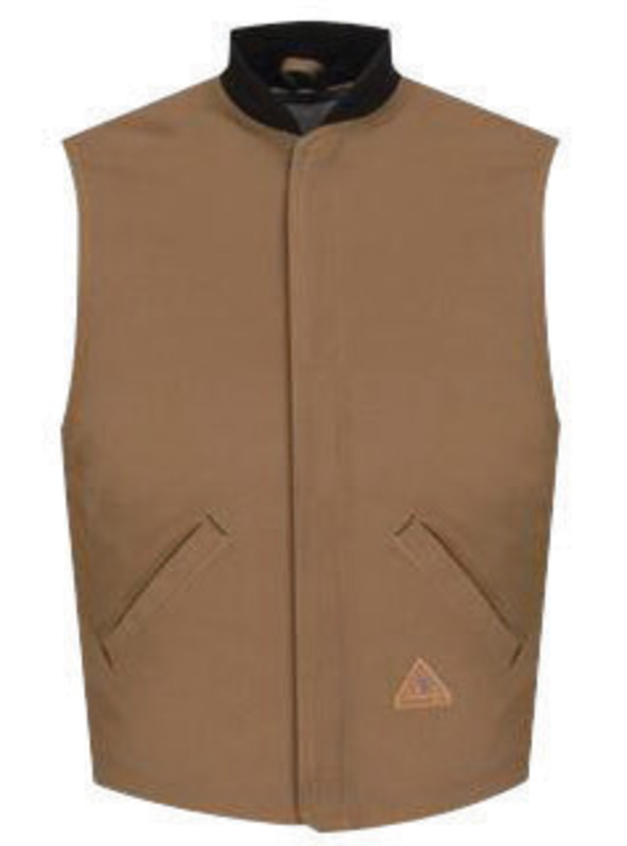 Bulwark® 3X Tall Brown Westex Ultrasoft® Duck/Cotton/Nylon Water Repellent Flame Resistant Vest Jacket Liner With Cotton Lining Bulwark® 3X Tall Brown Westex Ultrasoft® Duck/Cotton/Nylon Water Repellent Flame Resistant Vest Jacket Liner With Cotton Lining