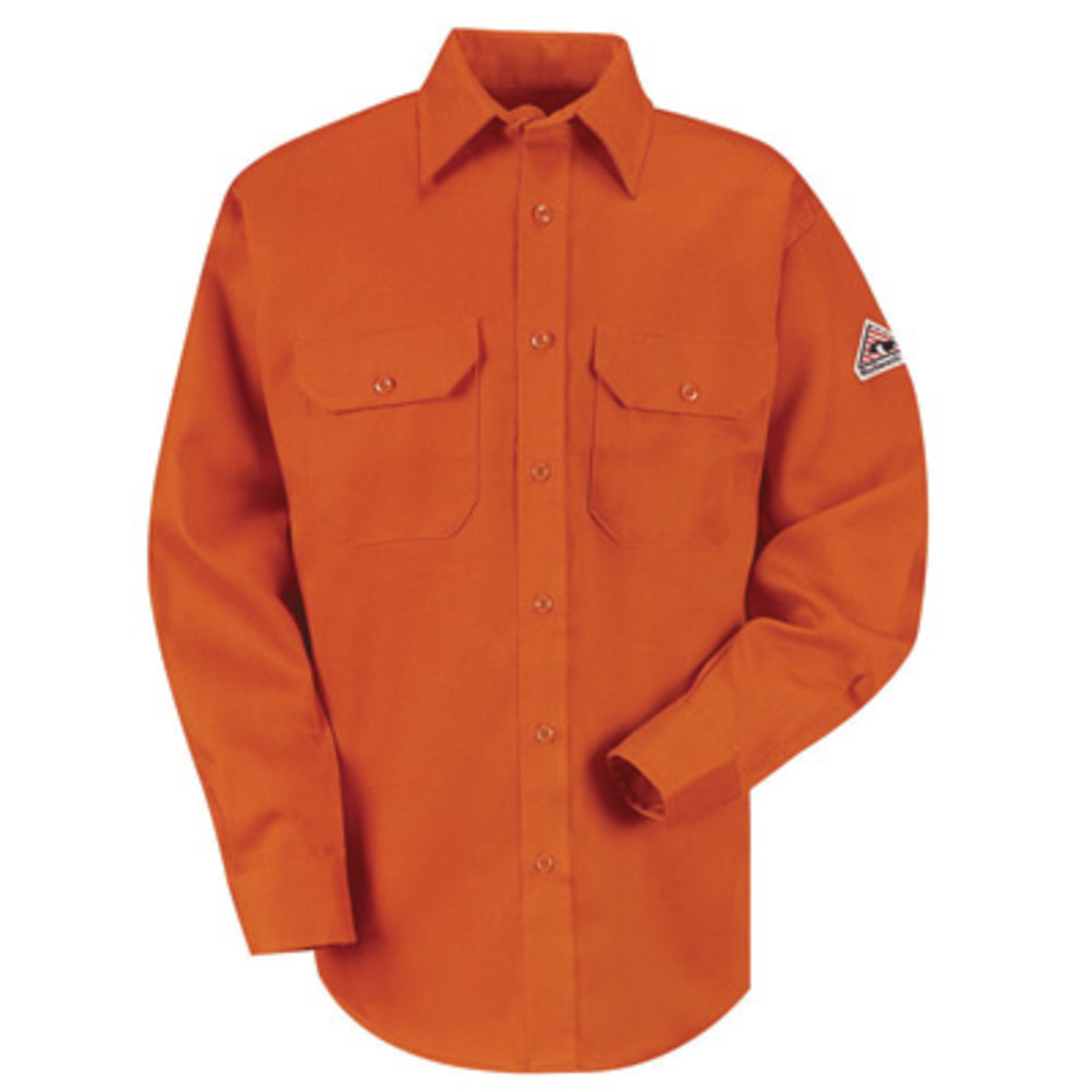 Bulwark® Small| Regular Orange EXCEL FR® ComforTouch® Flame Resistant Uniform Shirt With Button Front Closure