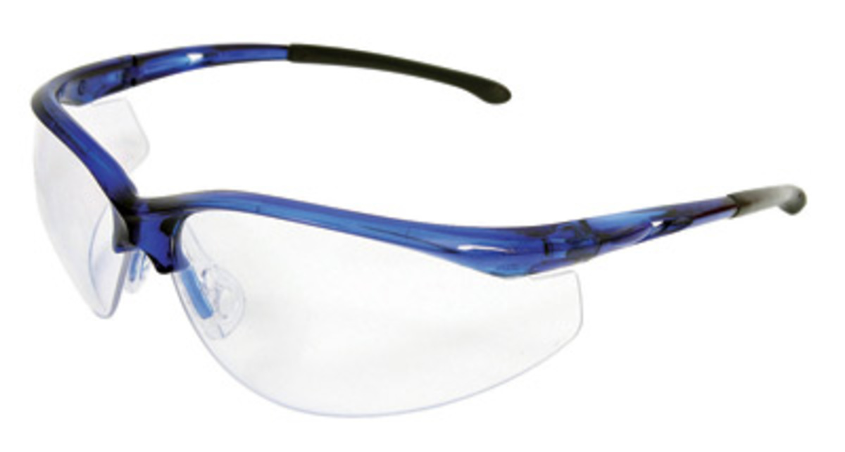 RADNOR® Select Blue Safety Glasses With Clear Polycarbonate Anti-Scratch Lens (Availability restrictions apply.)