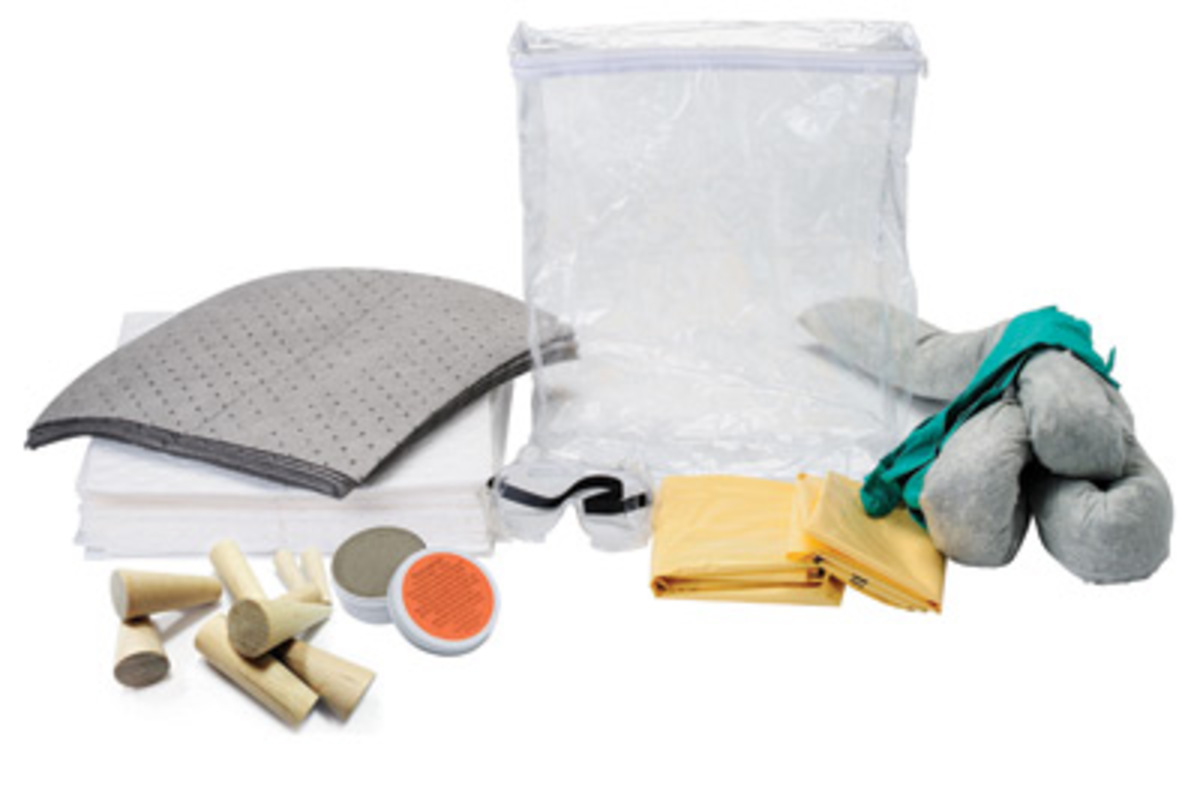 RADNOR® 7 lbs White Polypropylene Spill Kit
