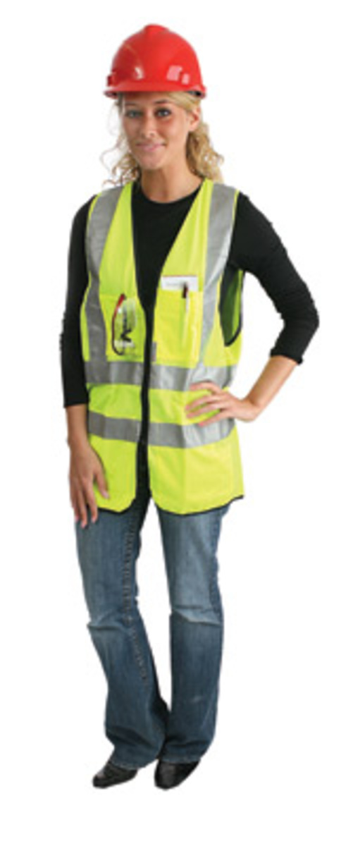 RADNOR® Large Hi-Viz Yellow Polyester Mesh Vest