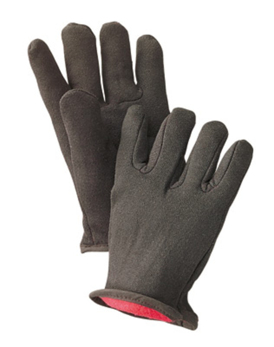 RADNOR® Brown Standard Weight Cotton And Jersey Clute Cut General Purpose Gloves With Slip-On Cuff