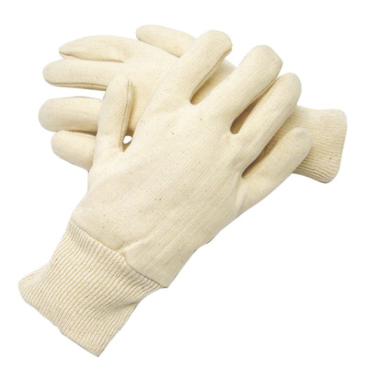 RADNOR® White Standard Weight Cotton And Jersey Reversible General Purpose Gloves With Knit Wrist