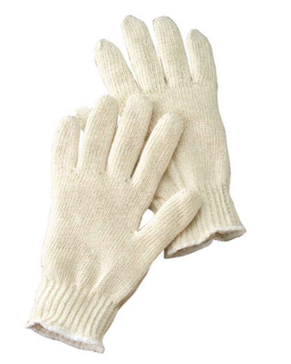 RADNOR® Natural Large Medium Weight Cotton And Polyester Seamless knit General Purpose Gloves With Knit Wrist