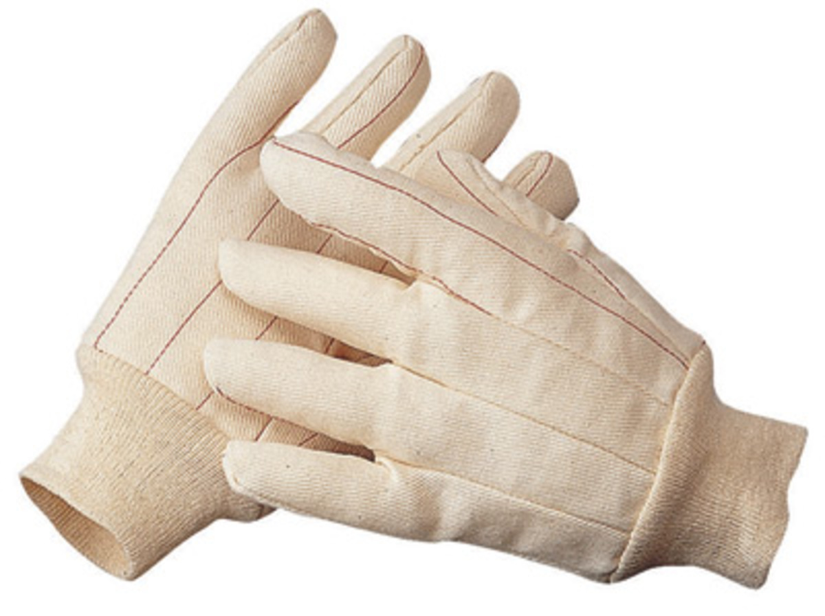 RADNOR® Natural Medium Weight Cotton Hot Mill Gloves With Knit Wrist