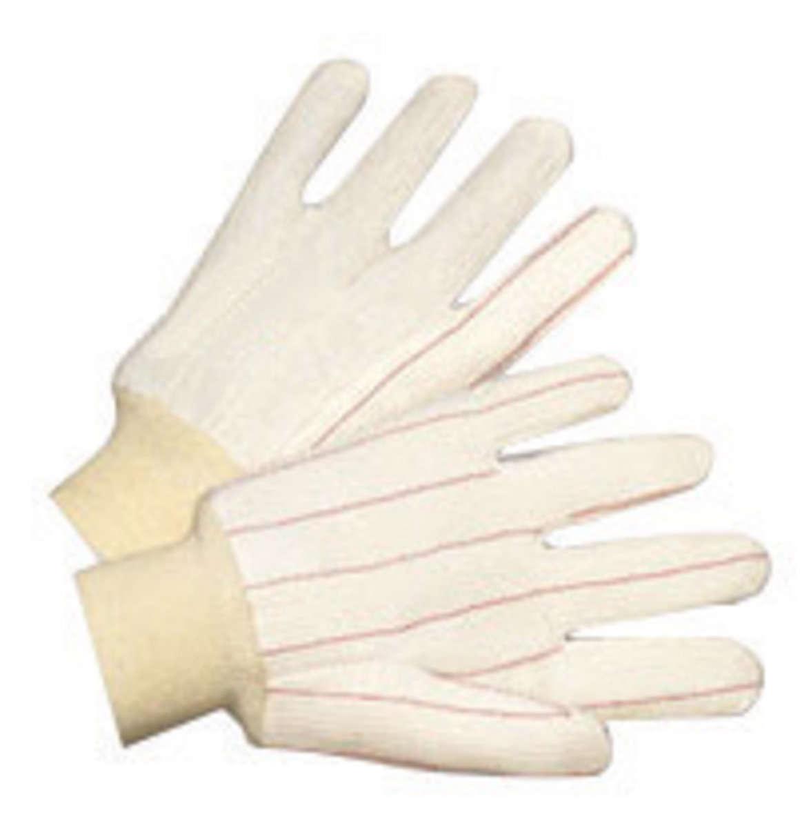 RADNOR® Large White 18 Ounce Cotton/Canvas/Polyester Hot Mill Gloves With Knit Wrist