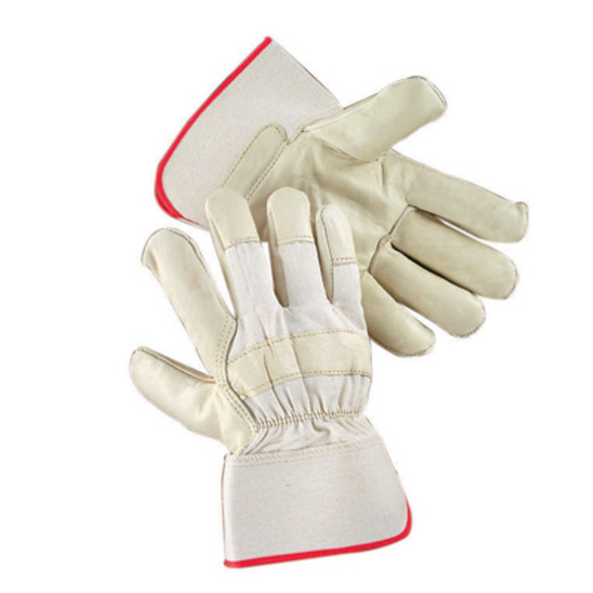 RADNOR® X-Large Premium Leather Palm Gloves With Canvas Back And Safety Cuff