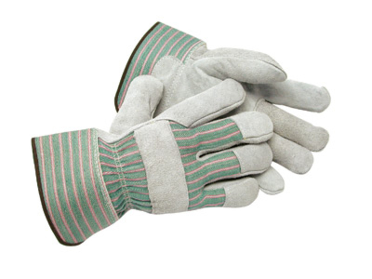 RADNOR® X-Large Shoulder Split Leather Palm Gloves With Canvas Back And Safety Cuff