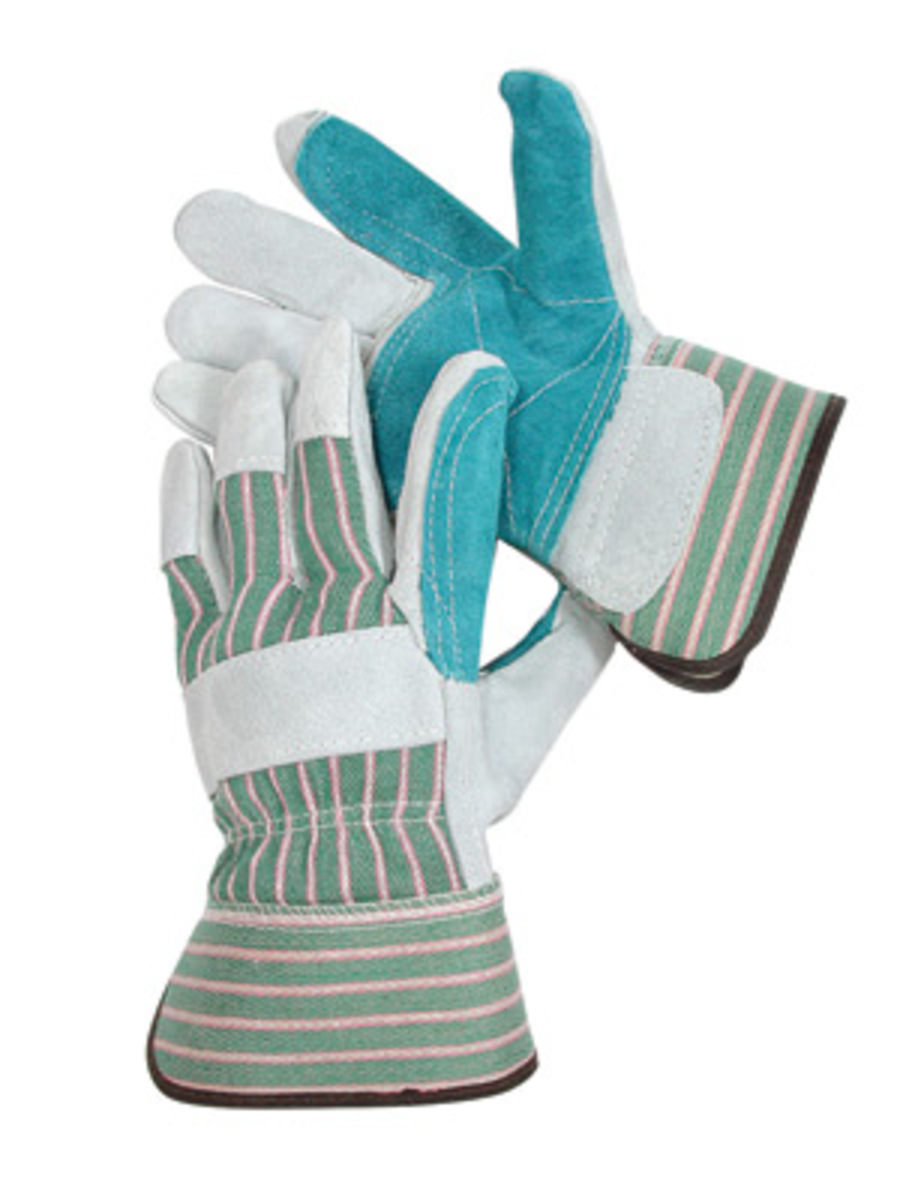 RADNOR® X-Large Shoulder Split Leather Palm Gloves With Canvas Back And Safety Cuff