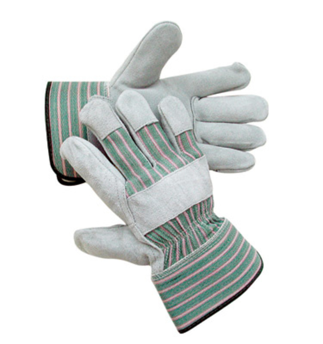 RADNOR® Large Shoulder Split Leather Palm Gloves With Canvas Back And Safety Cuff